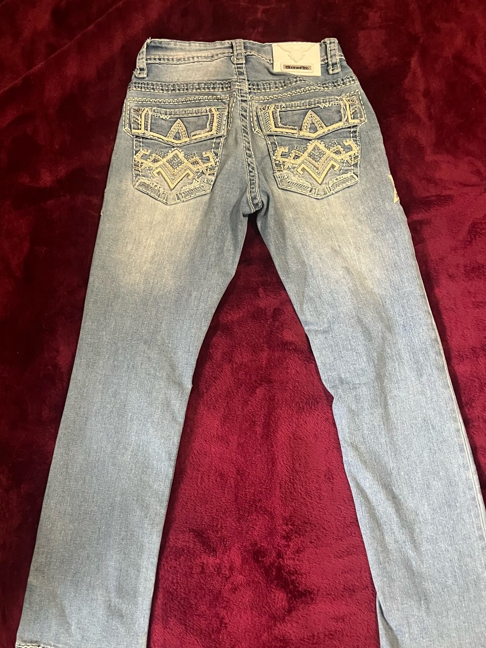 Men’s Light Blue Straight Leg Jeans - Picture 2 of 11